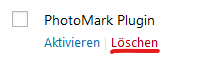 Plugin Löschen