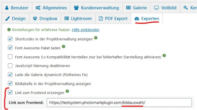  Frontendlink erzwingen